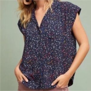 Maeve Multicolor Speckled Blouse Size XS